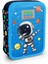 Kids Lacivert Mavi Astronot Desenli Çift Katlı Kalem Çanta 11149 1