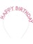 Pembe Renk Kristal Taşlı Gold Renk Kaplama Happy Birthday Taç 16X17 cm (4172) 1