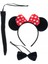 Minnie Mouse Kostüm Seti Taç Kuyruk Papyon Gösteri Seti (4172) 2