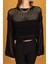 Acur Bisiklet Yaka Triko Crop-Siyah 4