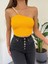 Ahşap Boncuk Detaylı Askılı Triko Bluz Hardal - DF2303 2