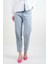 Bayan Kot Pantolon Baget Taşlı Denim Pantolon Açık Mavi 1