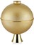 Seta Textured Dark Ayaklı Küre Vazo Gold 303041 cm 1