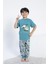 Erkek Çocuk Kısa Kol Turkuaz Pijama Takım C9T5N0O-047 2