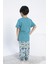 Erkek Çocuk Kısa Kol Turkuaz Pijama Takım C9T5N0O-047 3
