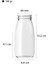 250 ml Şeffaf Süt, Ayran, Limonata, Meşrubat Şişesi 250 cc Plastik Kapaklı Boş Cam Şişe 6 Adet 3
