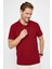 Erkek 5'li Paket Bordo-Gri-Lacivert-Beyaz-Mavi Slim Fit Dar Kesim Pamuklu Düz Pike Polo Yaka Tişört 3