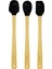 Indigo 3'lü Siyah Noktalı Bambu Silikon Spatula Seti Uzun 26 cm VLT1520 1