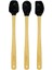 Indigo 3'lü Siyah Noktalı Bambu Silikon Spatula Seti Uzun 26 cm VLT1520 3