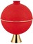 Seta Textured Dark Ayaklı Küre Vazo Kırmızı Gold 303041 cm 1