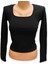 Kadın Kare Yaka Fitilli Kaskorse Örme Body Bluz 2
