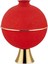 Seta Textured Dark Ayaklı Küre Vazo Kırmızı Gold 262635 cm 1