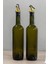 750 ml Yeşil Yağdanlık Şişesi Yağlık Gold Akıtıcılı Kapaklı Sızdırmaz Cam Şişe 2'li 750 cc 1