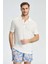 Saf Keten Beyaz Polo Yaka T-Shirt 1