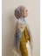 Paısley Patch Desen Ipek Krep Şal Soft Sarı 3