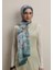 Flower Dreams Desen Ipek Krep Şal Mint 2