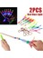 2pcs Yeni 1-3pcs Inanılmaz Işık Oyuncak Ok Roket Helikopteri Uçan Oyuncak LED Işık Oyuncaklar Parti Eğlenceli Hediyeler Lastik Bant Mancınık Aydınlık Oyuncak (Yurt Dışından) 1
