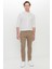 Pamuklu Slim Fit Dar Kesim Armürlü Yan Cepli Esnek Casual Pantolon 2