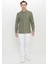Slim Fit Dar Kesim Düğmeli Yaka Armürlü Gofre Desenli Gömlek 2