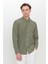 Slim Fit Dar Kesim Düğmeli Yaka Armürlü Gofre Desenli Gömlek 3