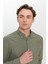 Slim Fit Dar Kesim Düğmeli Yaka Armürlü Gofre Desenli Gömlek 4