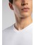 Jonat Erkek V Yaka T-Shirt Beyaz 4