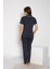 Kadın Kısa Kol Gömlek Yaka Lacivert Pijama Takımı C3T5N2O-048 3