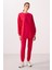 Viva Kırmızı O Yaka Basic Oversize Kadın Eşofman Tunik Takım - 95347 3