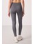 Koyu Gri Polyester Esnek Standart Fit Performans Kadın Tayt - 94667 5