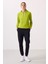 Lime Yeşil-Lacivert Kapüşonlu Oversize Kadın Eşofman Takım - 95336 1