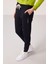 Lime Yeşil-Lacivert Kapüşonlu Oversize Kadın Eşofman Takım - 95336 5