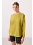 Koyu Hardal Yumuşak Dokulu O Yaka Rahat Form Kadın Tunik Sweatshirt - 97305 1
