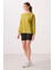 Koyu Hardal Yumuşak Dokulu O Yaka Rahat Form Kadın Tunik Sweatshirt - 97305 2