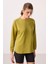 Koyu Hardal Yumuşak Dokulu O Yaka Rahat Form Kadın Tunik Sweatshirt - 97305 4