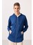 Parlament Yumuşak Dokulu Kapüşonlu Oversize Kadın Tunik Sweatshirt - 97302 1