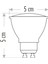 CT-4215 K 7W GU10 Duy Starter Bacak Ledli Ampul Kırmızı 4 Adet 2