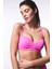 Pembe Lotus Bright Balenli Balconette Bikini Üstü 1