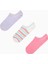 Vibrant Color Line Pembe 3lü Sneaker Çorap 1