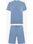 Blue Rooster Mavi Şortlu Pijama Takımı 1