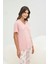 16708 Kadın Taş Baskılı Kısa Pijama Takım 3