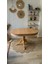 Concept Baba Ayaklı Masa Ahşap Oval Naturel Renkli Açılır Masa (Boy 80 cm /en 120 cm ) 3