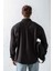 Erkek Oversize Uzun Kollu Basic Gömlek Siyah 4