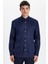 Erkek Regular Fit Klasik Kesim Lacivert Non-Iron Pamuklu Doğa Dostu Belgeli Ütü Gerektirmez Gömlek 3