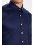 Erkek Regular Fit Klasik Kesim Lacivert Non-Iron Pamuklu Doğa Dostu Belgeli Ütü Gerektirmez Gömlek 4