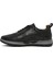 Erkek Siyah Bağcıklı Deri Casual Sneaker 25SFD611218 2