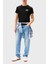 Pamuk Slim Fit Bisiklet Yaka Logolu T Shirt Erkek T Shirt DM0DM21863 Bds 3