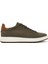 Erkek Yeşil Bağcıklı Nubuk Deri Sneaker 25SFD6116V3 1