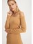 Kady Slim Fit Asimetrik Kol Taba Elbise 2