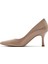 Kadın Bej İnce Topuklu Rugan Deri Stiletto 25SFD162116 4