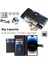 Apple Phone 14 Profesyonel Dokulu Pu Deri Çoklu Kart Yuvaları Stand Kapak Zipper Cep Flip Cüzdan Telefon Kılıfı Bilek Kayışı ve Omuz Kayışı (Yurt Dışından) 5
